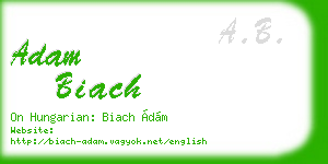 adam biach business card
